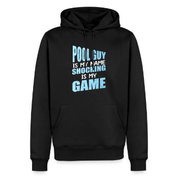 Je suis le leader de la piscine et j’adore les comprimés de chlore - Sweat à capuche Premium bio Homme - noir - Devant - Nico (187cm)