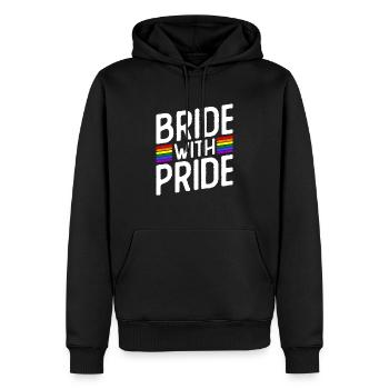Bride With Pride - Lesbische Hochzeit Homo-Ehe - Männer Premium Bio Hoodie - Schwarz - Vorne - Nico (187cm)
