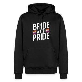 Bride With Pride - Lesbische Hochzeit Homo-Ehe - Männer Premium Bio Hoodie - Schwarz - Vorne - Nico (187cm)