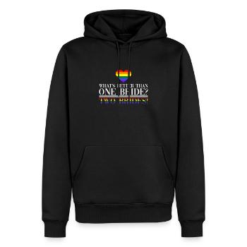 Lesbische Hochzeit Lesben Homosexuell Transsexuell - Männer Premium Bio Hoodie - Schwarz - Vorne - Nico (187cm)