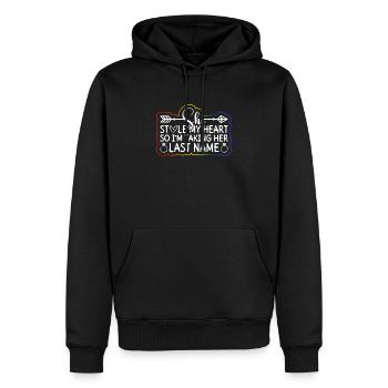 Lesbische Hochzeit Lesben Homosexuell Transsexuell - Männer Premium Bio Hoodie - Schwarz - Vorne - Nico (187cm)