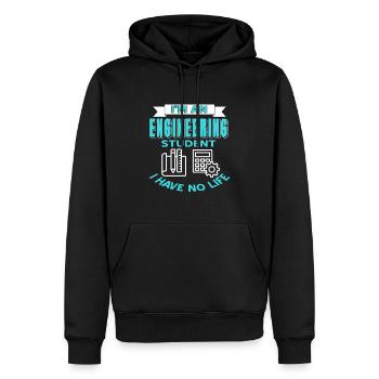 I'm An Engineering Student I Have No Life Funny - Männer Premium Bio Hoodie - Schwarz - Vorne - Nico (187cm)