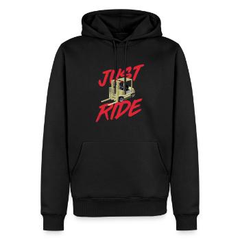 Just Ride Awesome Retro Forklift Operator Présent - Sweat à capuche Premium bio Homme - noir - Devant - Nico (187cm)