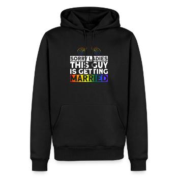 Schwuler Bräutigam Homosexuell Hochzeit Schwul - Männer Premium Bio Hoodie - Schwarz - Vorne - Nico (187cm)