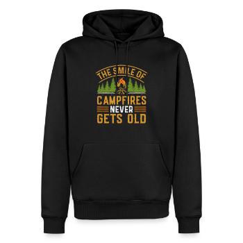 Camping campfire - Männer Premium Bio Hoodie - Schwarz - Vorne - Nico (187cm)