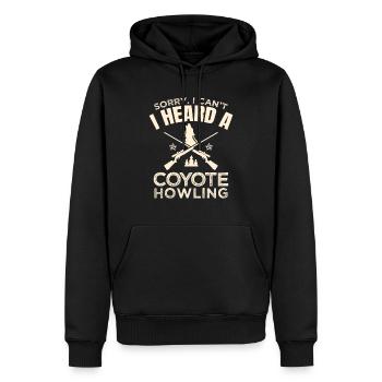 Coyote Hunters - Men’s Premium Organic Hoodie - black - Front - Nico (187cm)