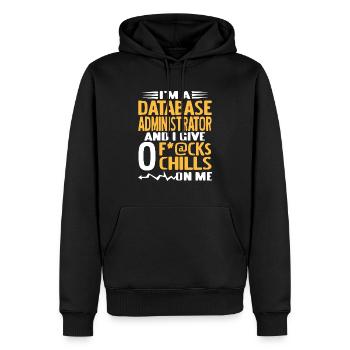 Je suis un administrateur de base de données et je donne 0 F * @cks drôle - Sweat à capuche Premium bio Homme - noir - Devant - Nico (187cm)