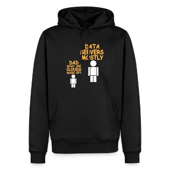 Dad What Are Clouds Made Of? Funny Data Admin - Männer Premium Bio Hoodie - Schwarz - Vorne - Nico (187cm)