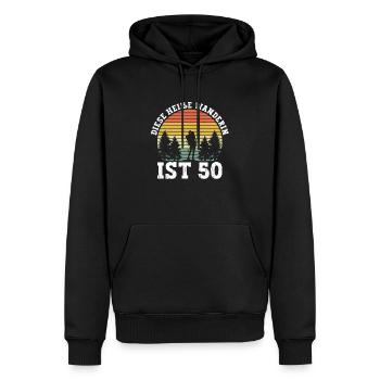 Diese Sexy Wanderin Ist 50 Geburtstag Wanderin - Männer Premium Bio Hoodie - Schwarz - Vorne - Nico (187cm)