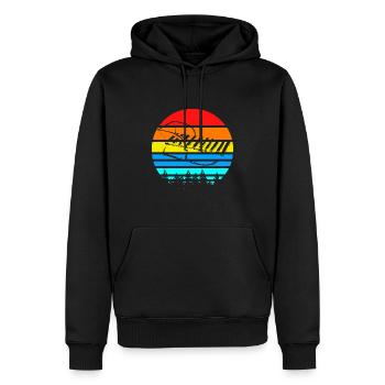 Cool Retro Awesome Sledding Designs T-Shirt - Männer Premium Bio Hoodie - Schwarz - Vorne - Nico (187cm)