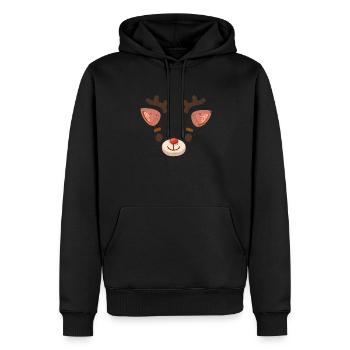 Pyjama de Noël avec rennes Deer Antlers Pyjamas de Noël - Sweat à capuche Premium bio Homme - noir - Devant - Nico (187cm)