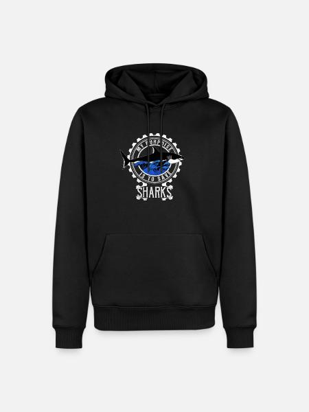 Requin Requin Plongeur Requin - Sweat à capuche Premium bio Homme - noir