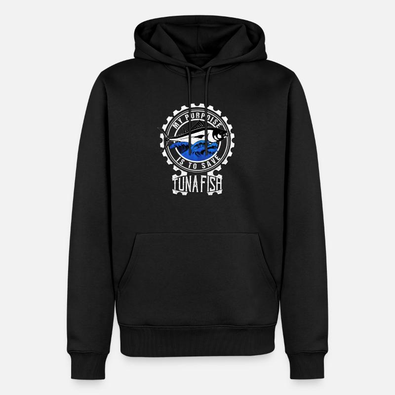 Salade de thon Bigeye Longtail - Sweat à capuche Premium bio Homme - noir