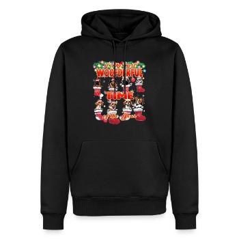 Lustige Weihnachten Wortspiel Hund Liebhaber Weihnachten - Männer Premium Bio Hoodie - Schwarz - Vorne - Nico (187cm)