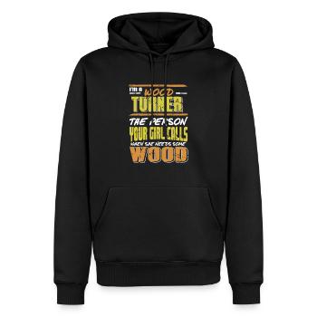 I'm A Wood Turner Funny Retro Wood Worker Designs - Männer Premium Bio Hoodie - Schwarz - Vorne - Nico (187cm)