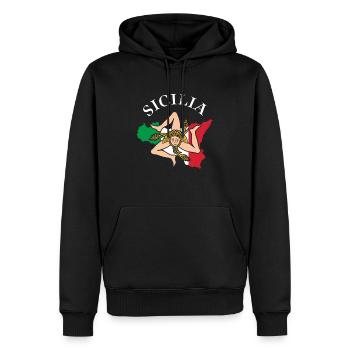 Sizilien flagge Sizilien Palermo Italien - Männer Premium Bio Hoodie - Schwarz - Vorne - Nico (187cm)