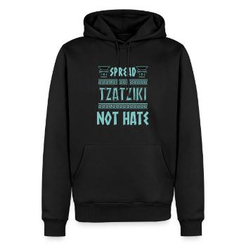 Griechische Mythologie und Griechisches Essen - Männer Premium Bio Hoodie - Schwarz - Vorne - Nico (187cm)