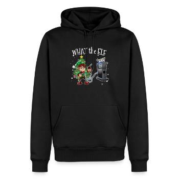 Ce que l’Elfe - FunnY Christmas Expensive Gas - Sweat à capuche Premium bio Homme - noir - Devant - Nico (187cm)