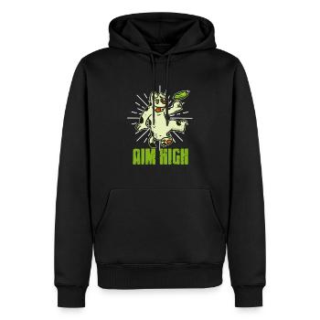 Aim High Retro Vintage Awesome Dog Training - Männer Premium Bio Hoodie - Schwarz - Vorne - Nico (187cm)