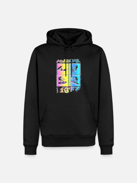 Awesome since 1977. Wakeboard Lifestyle - Men’s Premium Organic Hoodie - black