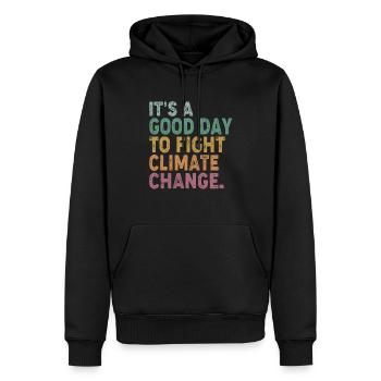 Climate Change Earth Day Environmentalist Planet - Männer Premium Bio Hoodie - Schwarz - Vorne - Nico (187cm)