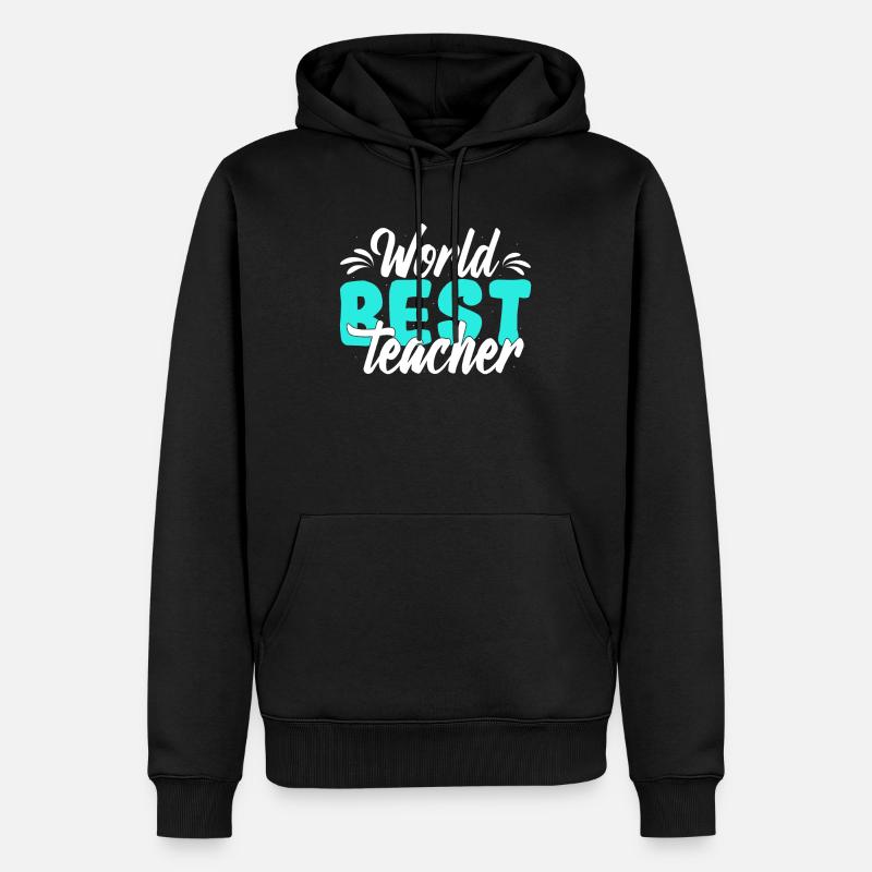 Bester Lehrer - Männer Premium Bio Hoodie - Schwarz