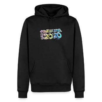 Awesome since 2020 Graffiti Motiv - Männer Premium Bio Hoodie - Schwarz - Vorne - Nico (187cm)