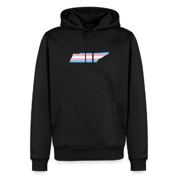 Trans Flag Tennessee LGBT Pride Support - Men’s Premium Organic Hoodie - black - Front - Nico (187cm)