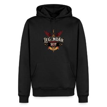 Geburtstag Legendär Seit 1977 Geschenk - Männer Premium Bio Hoodie - Schwarz - Vorne - Nico (187cm)