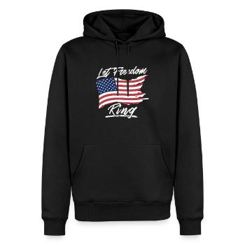 Let Freedom RING Awesome Patriotic American - Männer Premium Bio Hoodie - Schwarz - Vorne - Nico (187cm)