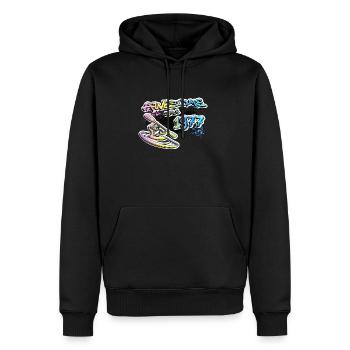 Génial depuis 1977. Kayakiste, kayakiste. Graffiti - Sweat à capuche Premium bio Homme - noir - Devant - Nico (187cm)