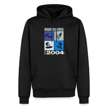 Génial depuis 2004. Wakeboard Lifestyle - Sweat à capuche Premium bio Homme - noir - Devant - Nico (187cm)