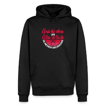 Geschieden Und Glücklich In Meinen Dreißigern - Männer Premium Bio Hoodie - Schwarz - Vorne - Nico (187cm)