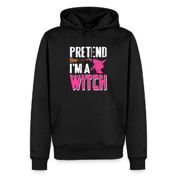 Pretend I'm A Witch Retro Funny Witch Halloween - Männer Premium Bio Hoodie - Schwarz - Vorne - Nico (187cm)