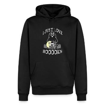 Just Love Book Funny Halloween Book Lover T-Shirt - Männer Premium Bio Hoodie - Schwarz - Vorne - Nico (187cm)