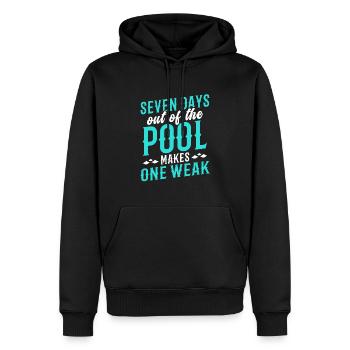 Nageur sept jours hors de la piscine rend un faible - Sweat à capuche Premium bio Homme - noir - Devant - Nico (187cm)