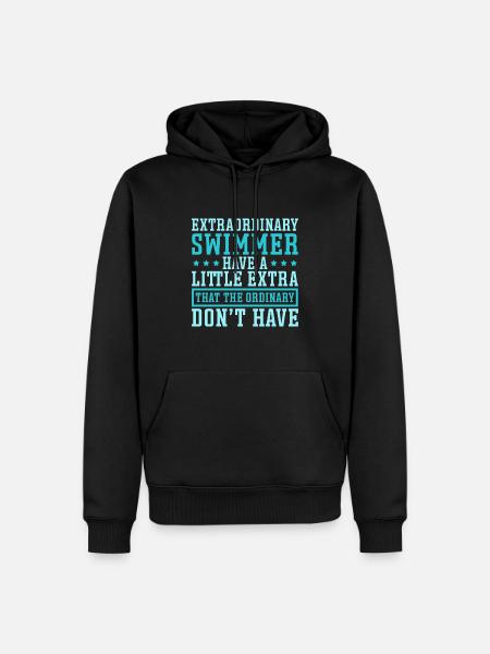 Équipe de natation nageuse - Sweat à capuche Premium bio Homme - noir