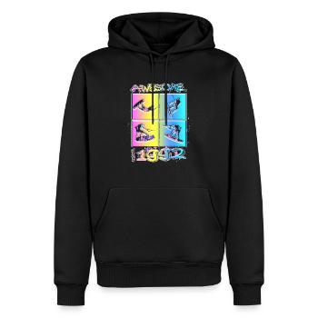 Awesome since 1992. Wakeboard Lifestyle - Männer Premium Bio Hoodie - Schwarz - Vorne - Nico (187cm)
