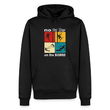 No bad days on the Board. Lifestyle Vintage - Männer Premium Bio Hoodie - Schwarz - Vorne - Nico (187cm)
