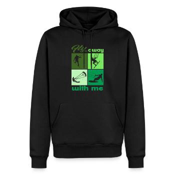 Envolez-vous avec moi. Lifestyle Vintage Design - Sweat à capuche Premium bio Homme - noir - Devant - Nico (187cm)