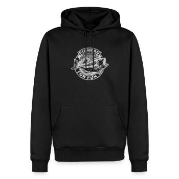 Pêcher pour le plaisir. Pêche, Pêche - Sweat à capuche Premium bio Homme - noir - Devant - Nico (187cm)
