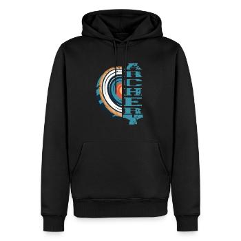 ARCHERY Rétro Vintage Cool Archery Designs T-Shirt - Sweat à capuche Premium bio Homme - noir - Devant - Nico (187cm)