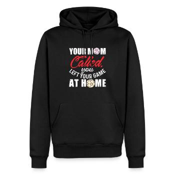 MOM Called You Left Your Game AT Home Handball - Männer Premium Bio Hoodie - Schwarz - Vorne - Nico (187cm)