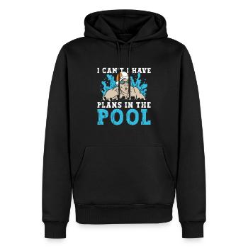 Schimmer Schwimmen Je ne peux pas avoir de plans dans le - Sweat à capuche Premium bio Homme - noir - Devant - Nico (187cm)