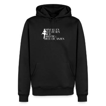 Hinfallen Aufstehen Tutu Richten Weitertanzen - Männer Premium Bio Hoodie - Schwarz - Vorne - Nico (187cm)