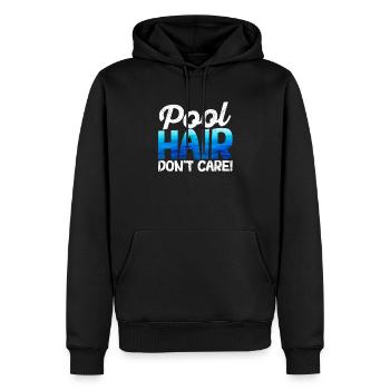 Les cheveux de la piscine ne s’en soucient pas Amusement Natation Sports nautiques - Sweat à capuche Premium bio Homme - noir - Devant - Nico (187cm)