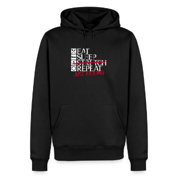 Essen Schlafen Dehnen Wiederholen Spaß Ballett - Männer Premium Bio Hoodie - Schwarz - Vorne - Nico (187cm)