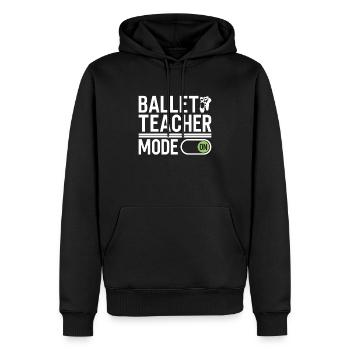 Mode professeur de ballet activé - Ballet Dancer - Sweat à capuche Premium bio Homme - noir - Devant - Nico (187cm)