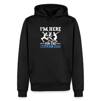 Je suis là pour les garçons de ballet - danseurs de ballet - Sweat à capuche Premium bio Homme - noir - Devant - Nico (187cm)