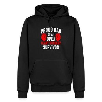 Open-heart surgery - Men’s Premium Organic Hoodie - black - Front - Nico (187cm)